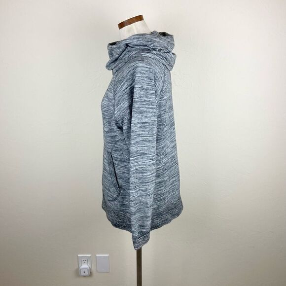 L.L. Bean Cozy Cowl Neck Pullover Sweatshirt - Marled Gray - Picture 6 of 7